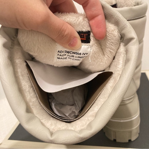 Alpine Design Willow Snow Boot Ivory Women’s White Faux Fur Lined Ortholite NIB - Picture 5 of 9